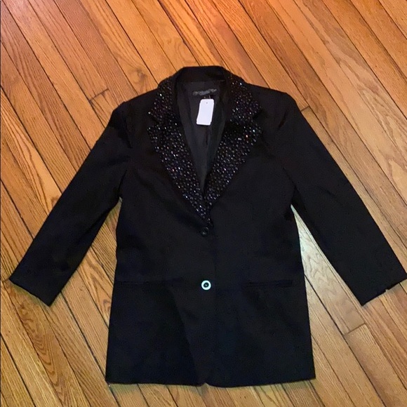 black rhinestone blazer